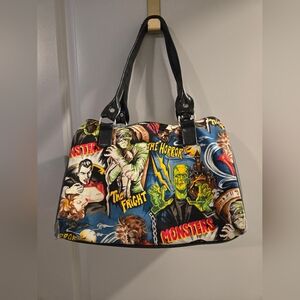 Horror Vintage Print Handbag